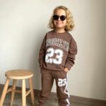 Teplákový bavlnený komplet BROOKLYN - hnedá