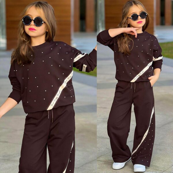 Tepláková súprava THINK HAPPY - čokoládový