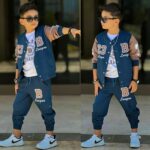 Teplákový bavlnený trojkomplet B LEAGUE - modrý